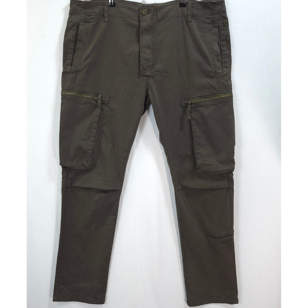 Grindhouse Denim Cargo Pants Mens 42 Multi-Pocket Olive Drab‎ Tactical Gorpcore
